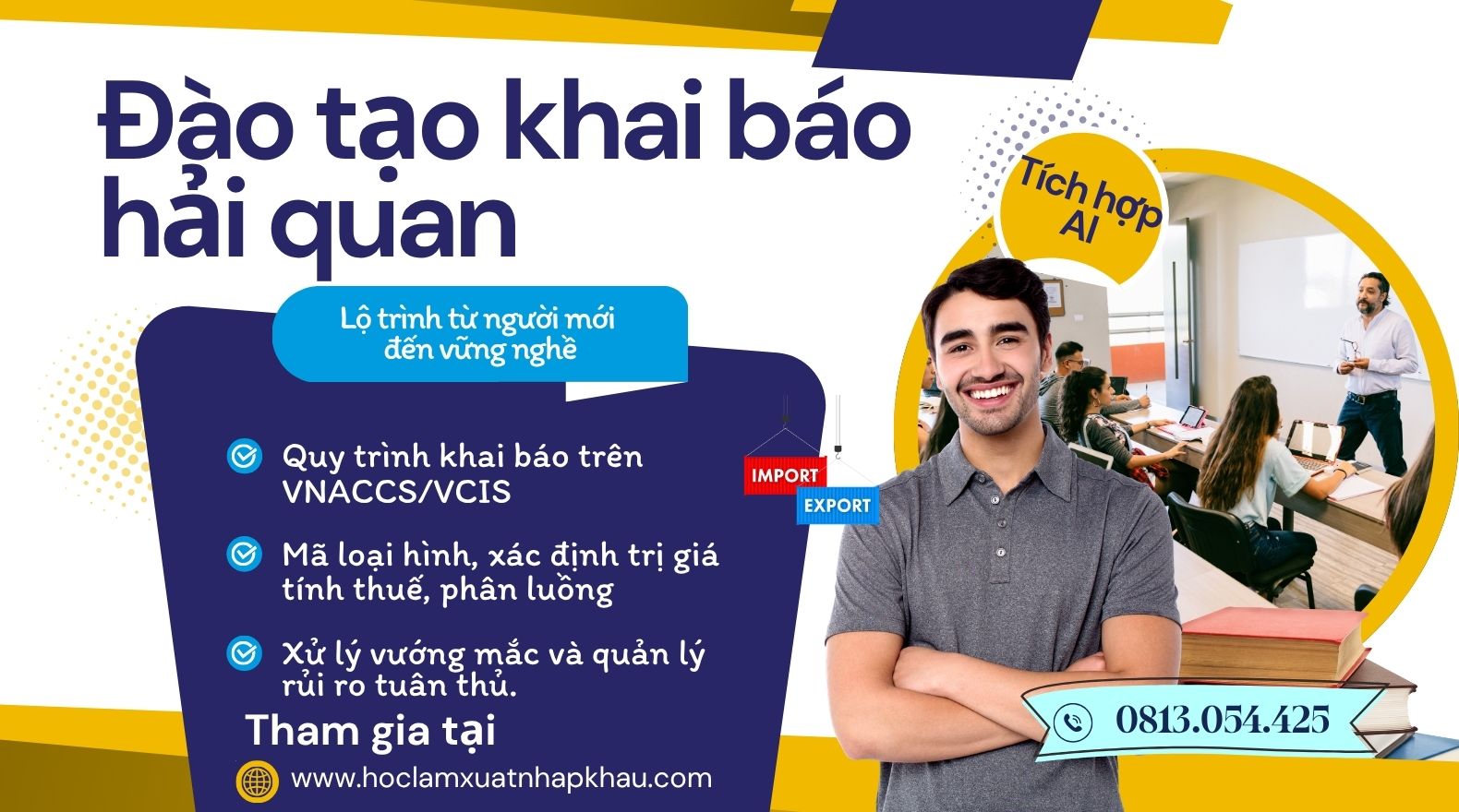 Đào tạo Khai báo Hải quan Khóa đào tạo khai báo hải quan từ người mới đến xử lý tờ khai độc lập